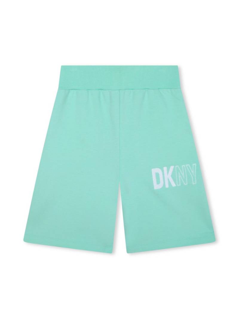 Dkny Kids logo-print cotton shorts - Green von Dkny Kids