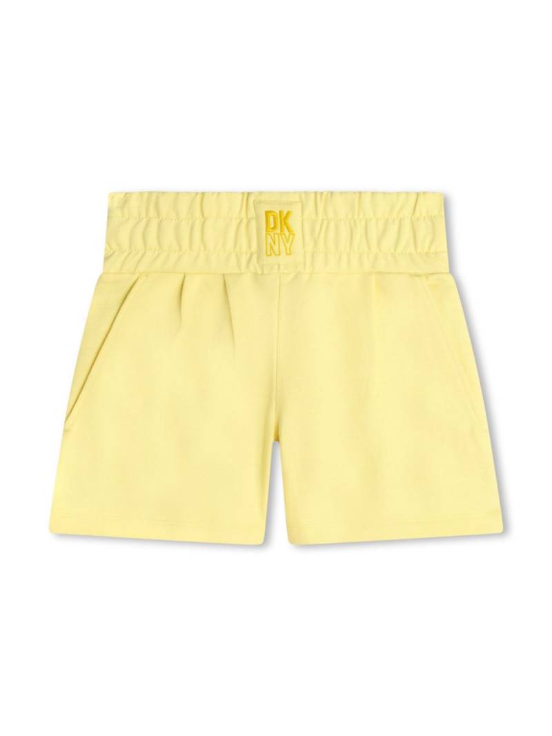 Dkny Kids logo-print cotton shorts - Yellow von Dkny Kids