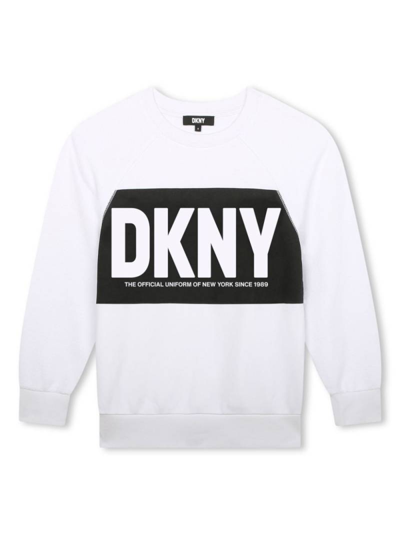 Dkny Kids logo-print cotton sweatshirt - White von Dkny Kids