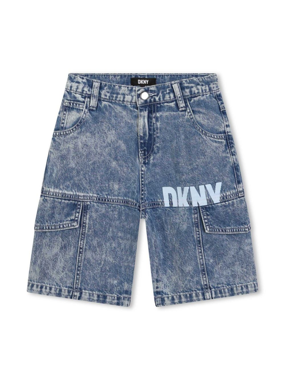 Dkny Kids logo-print denim shorts - Blue von Dkny Kids