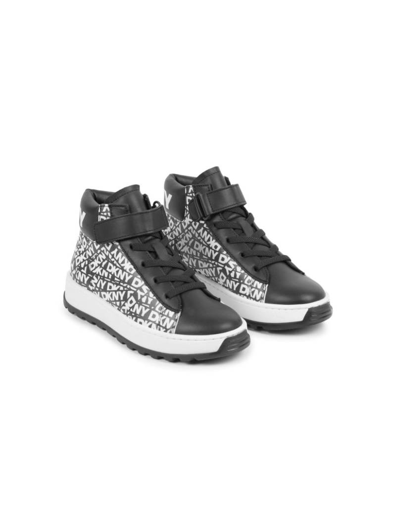 Dkny Kids logo-print high-top sneakers - Black von Dkny Kids