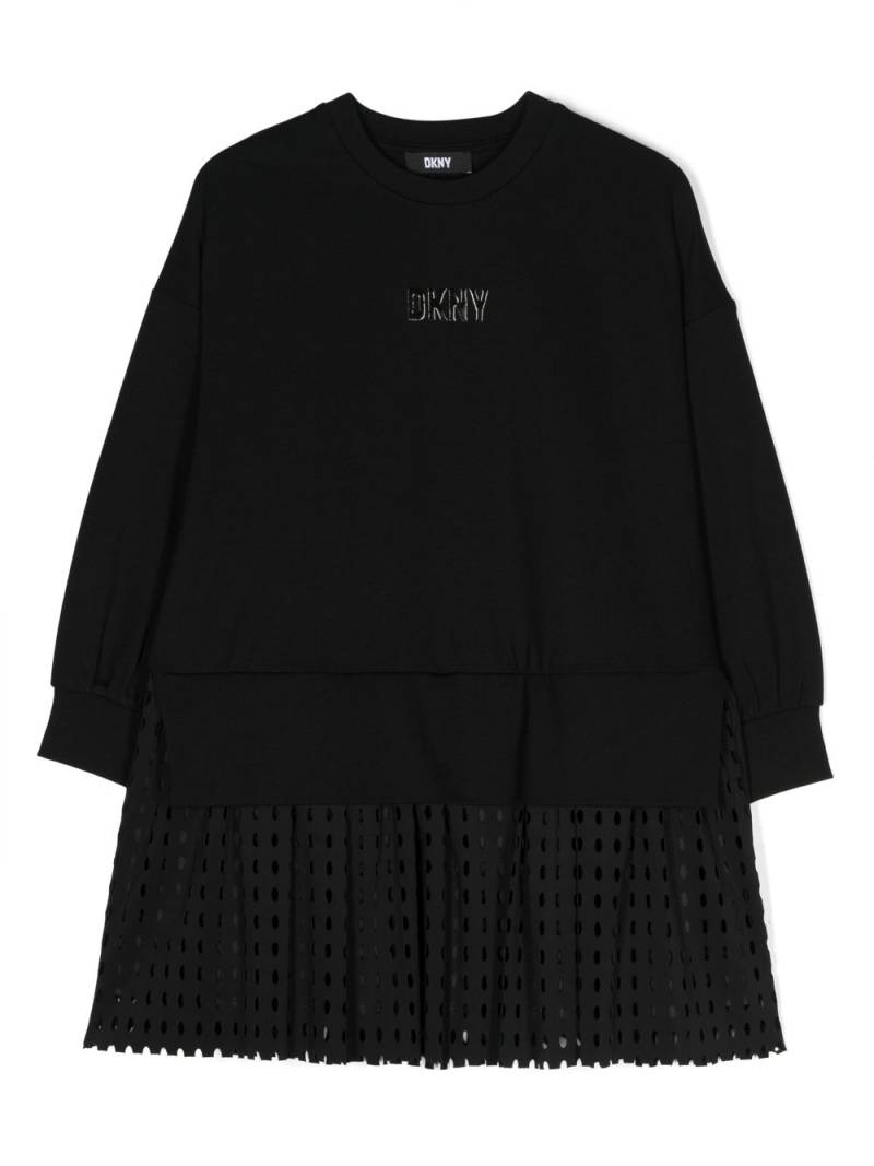 Dkny Kids logo-print laser-cut minidress - Black von Dkny Kids