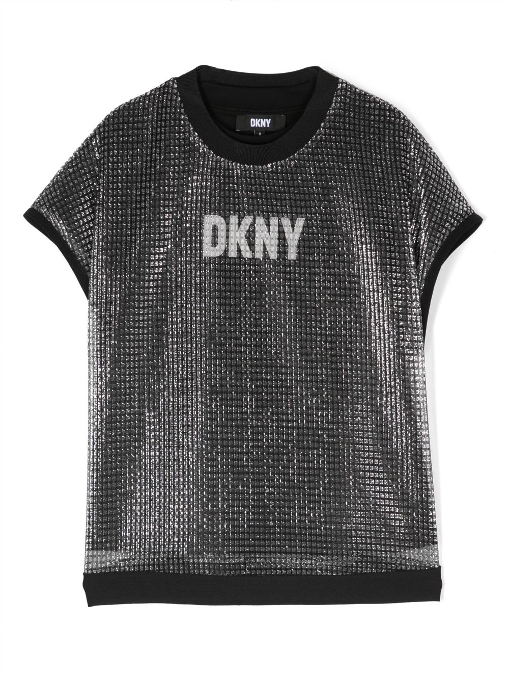 Dkny Kids logo-print mesh T-shirt - Grey von Dkny Kids