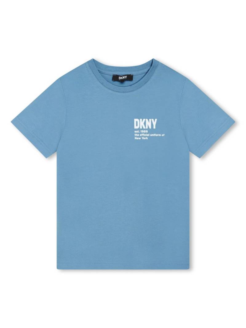 Dkny Kids logo-print organic-cotton T-shirt - Blue von Dkny Kids