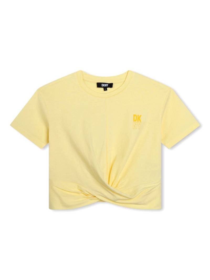 Dkny Kids logo-print organic cotton T-shirt - Yellow von Dkny Kids