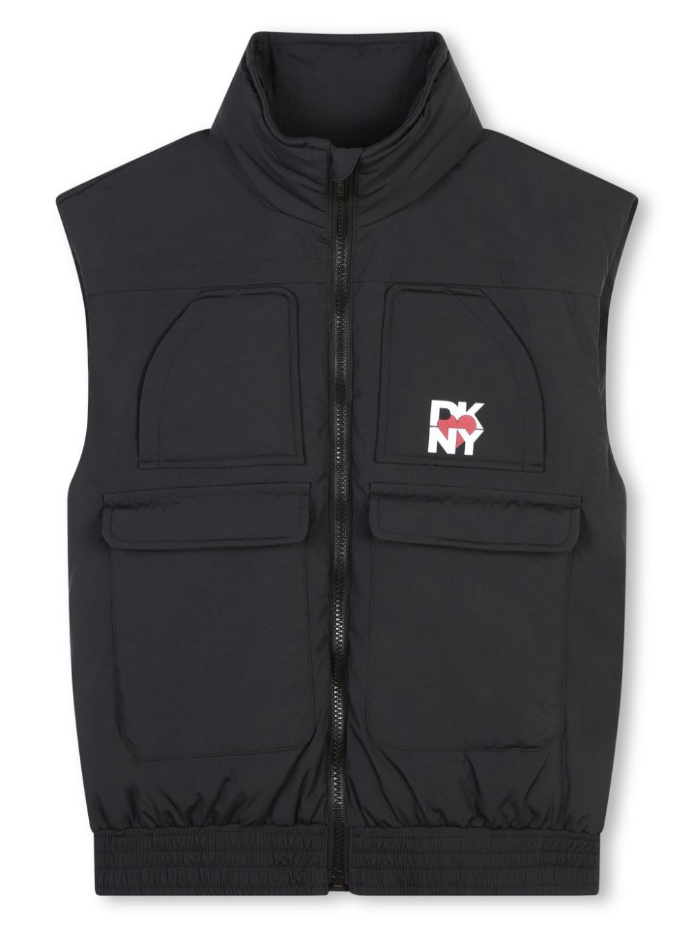 Dkny Kids logo-print puffer gilet - Black von Dkny Kids