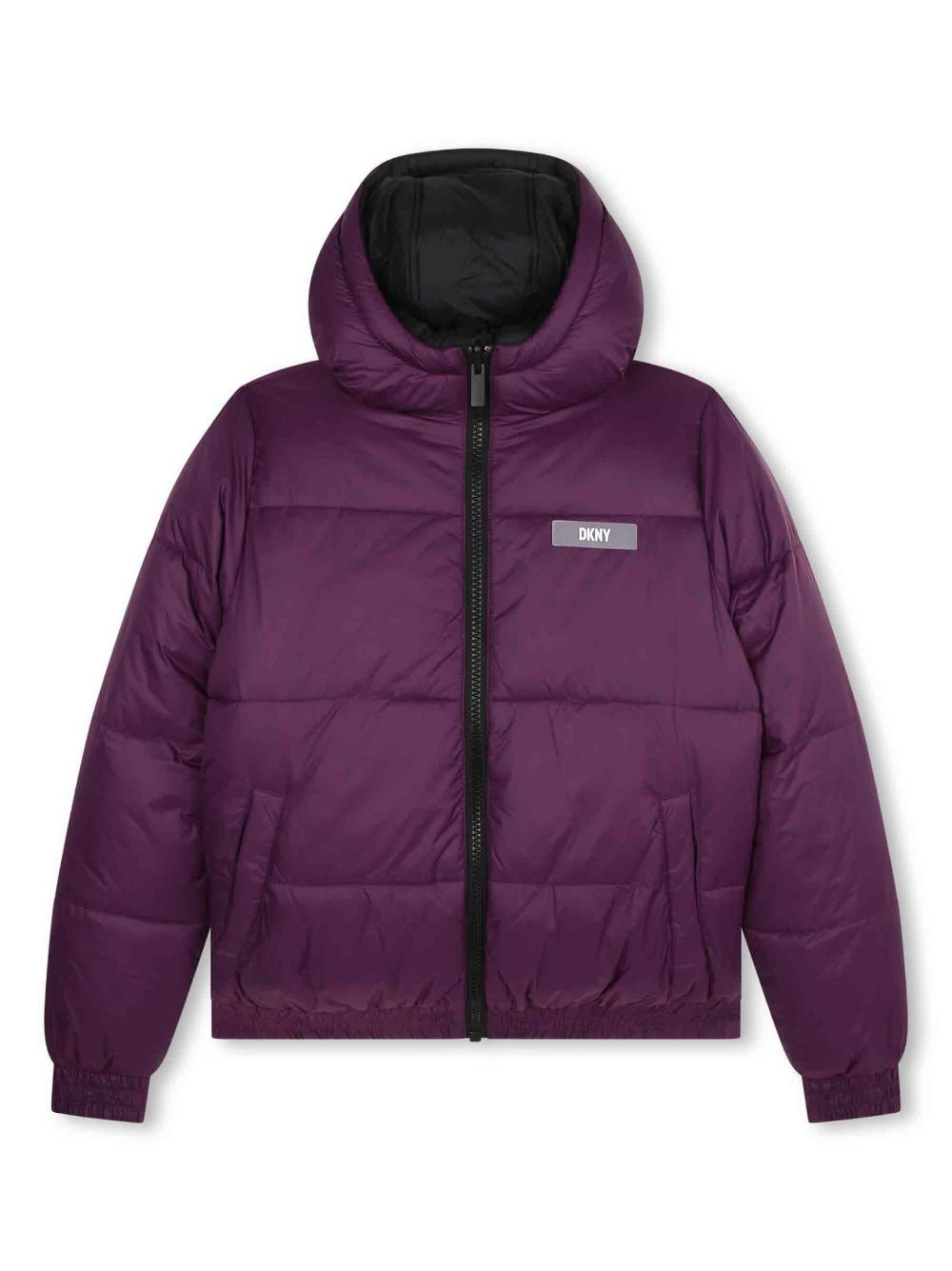 Dkny Kids logo-print reversible puffer jacket - Purple von Dkny Kids