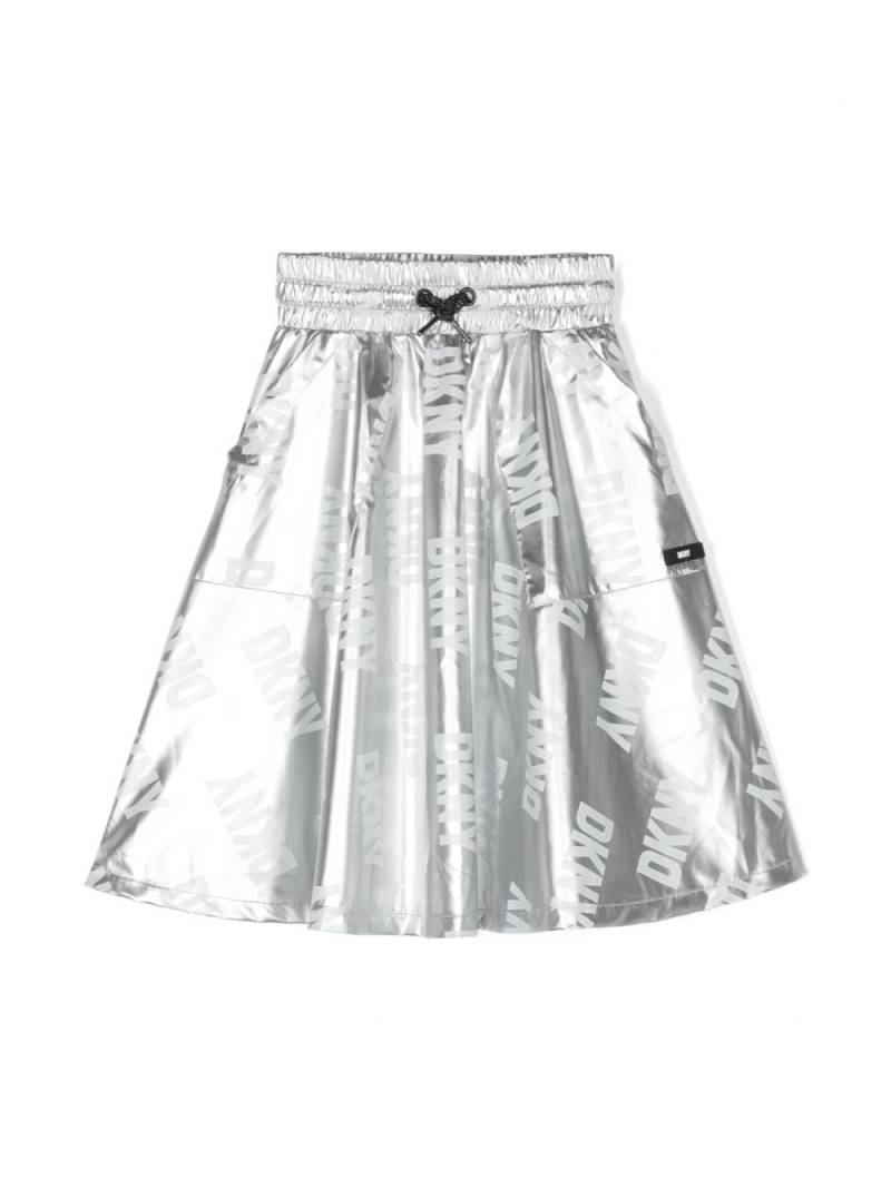 Dkny Kids logo-print skirt - Grey von Dkny Kids