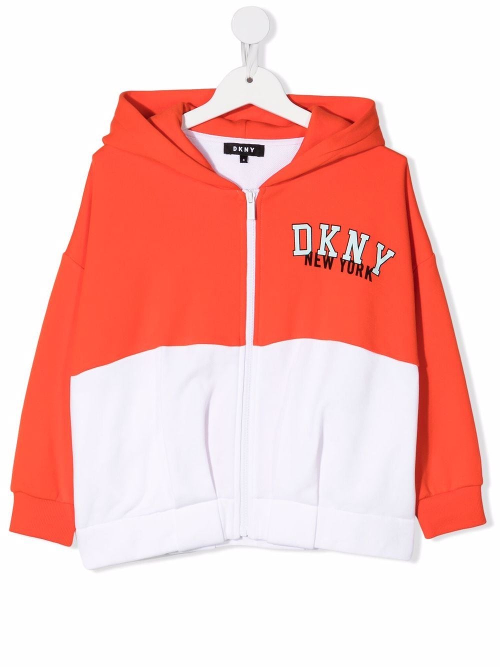 Dkny Kids logo-print zip-up hoodie - Orange von Dkny Kids