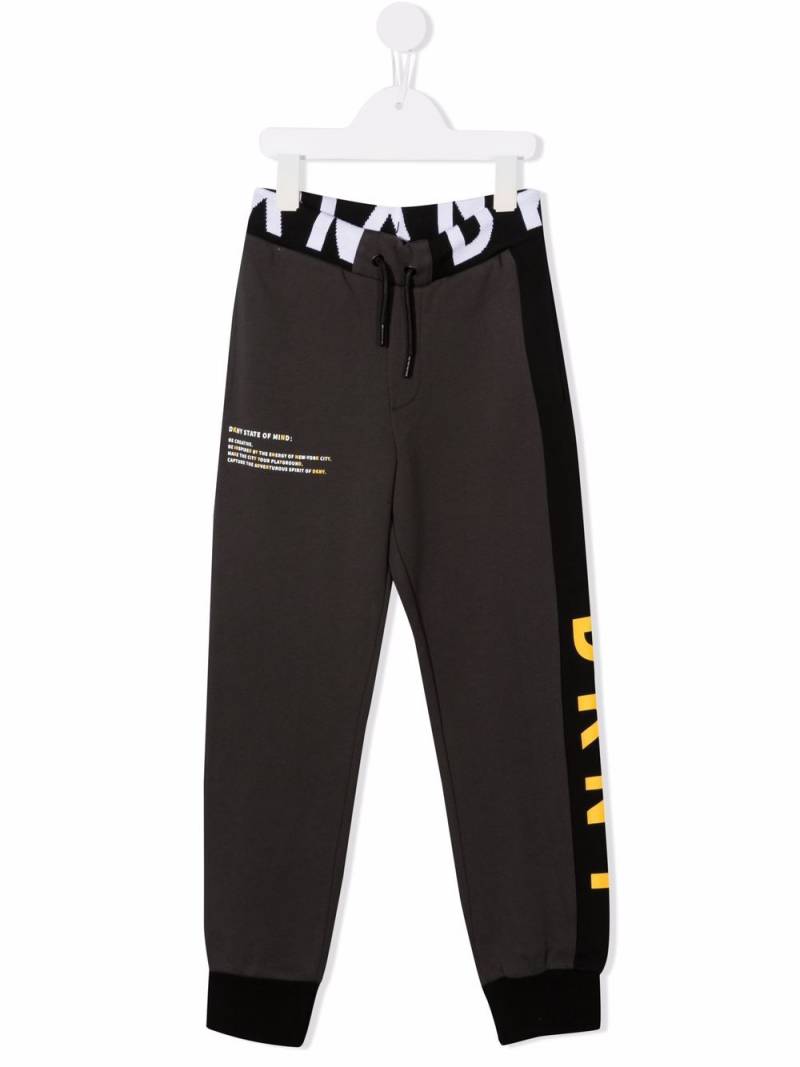 Dkny Kids logo-stripe track pants - Grey von Dkny Kids