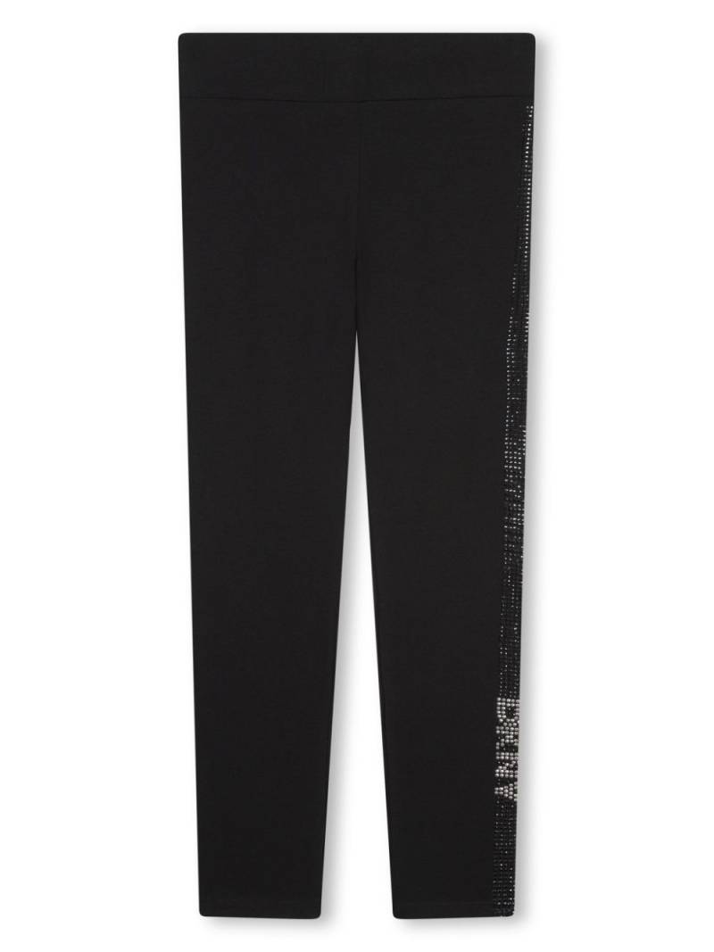 Dkny Kids logo-tape stretch-cotton leggings - Black von Dkny Kids