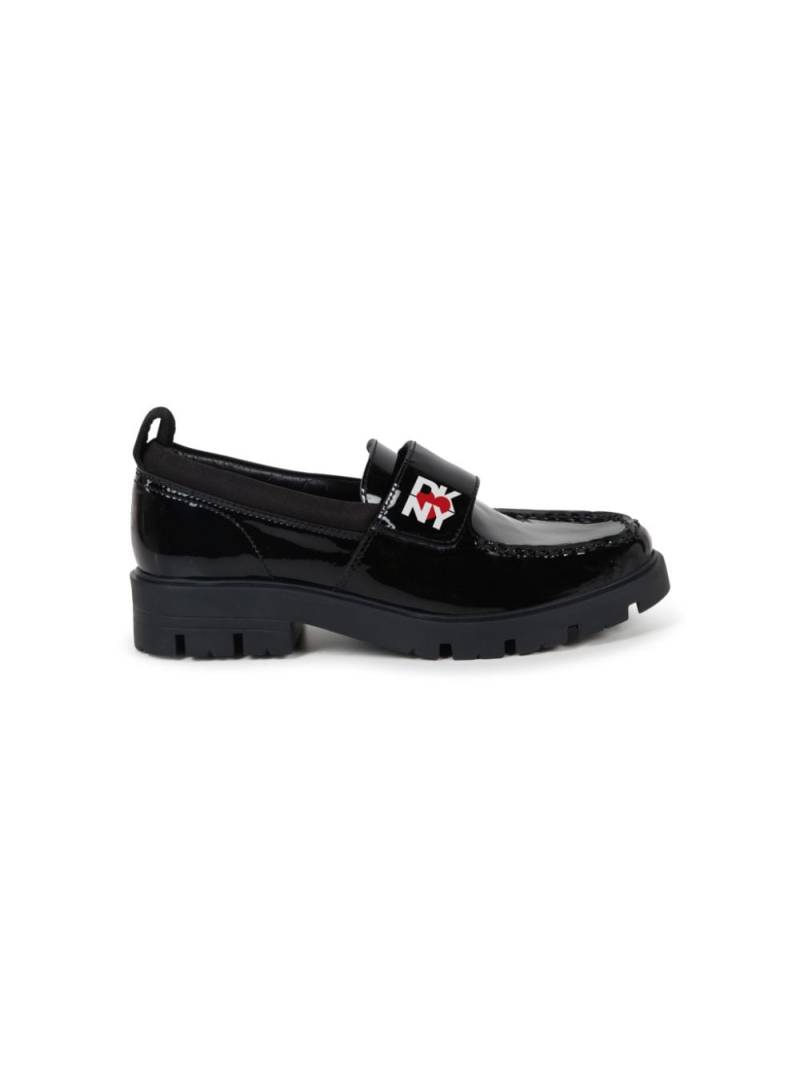 Dkny Kids penny-slot patent-leather loafers - Black von Dkny Kids