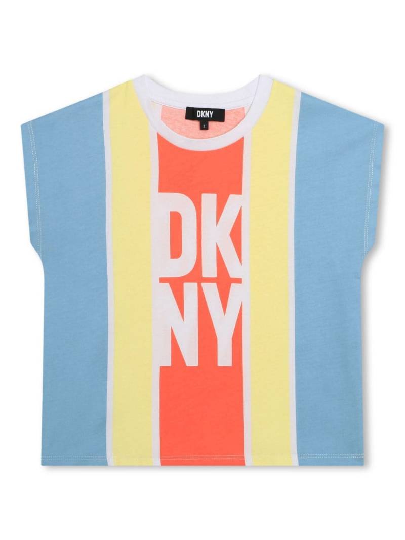 Dkny Kids striped cotton T-shirt - Blue von Dkny Kids