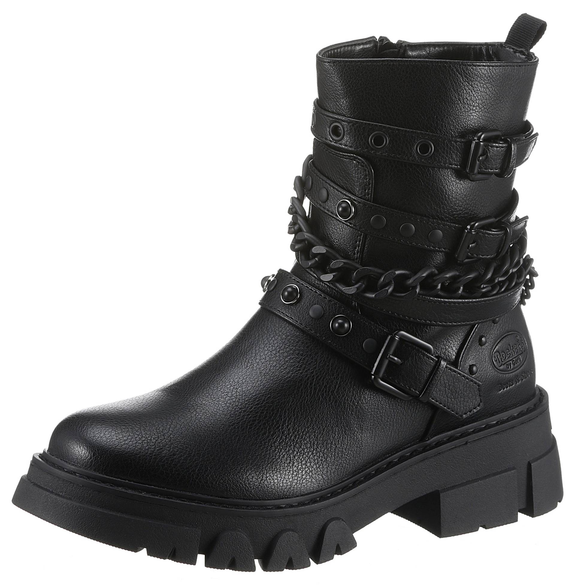 Dockers by Gerli Bikerboots, mit modischer Zierkette und Nieten Dockers by Gerli Bikerboots, mit modischer Zierkette und Nieten von Dockers by Gerli