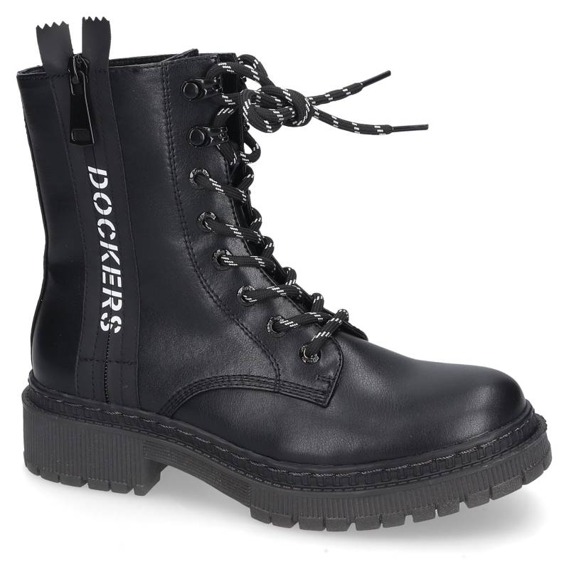 Dockers by Gerli Schnürstiefel, Biker Boots, Plateau Stiefel mit modischem Textilband von Dockers by Gerli