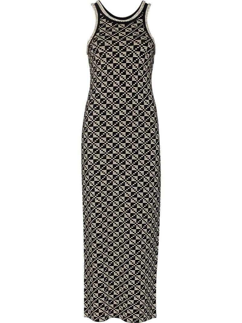 Dodo Bar Or Kei patterned jacquard sleeveless midi dress - Black von Dodo Bar Or