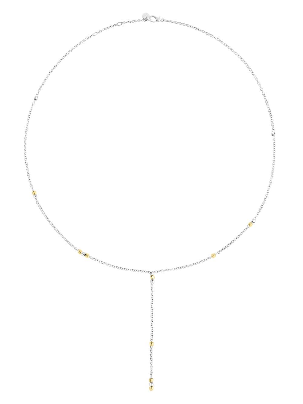 Dodo 18kt yellow gold Mini Granelli Lariat necklace - Silver von Dodo