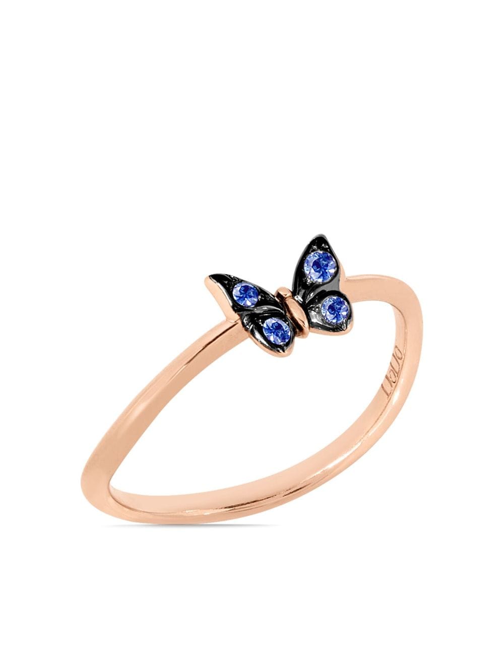 Dodo 9kt rose gold Butterfly sapphire ring - Pink von Dodo