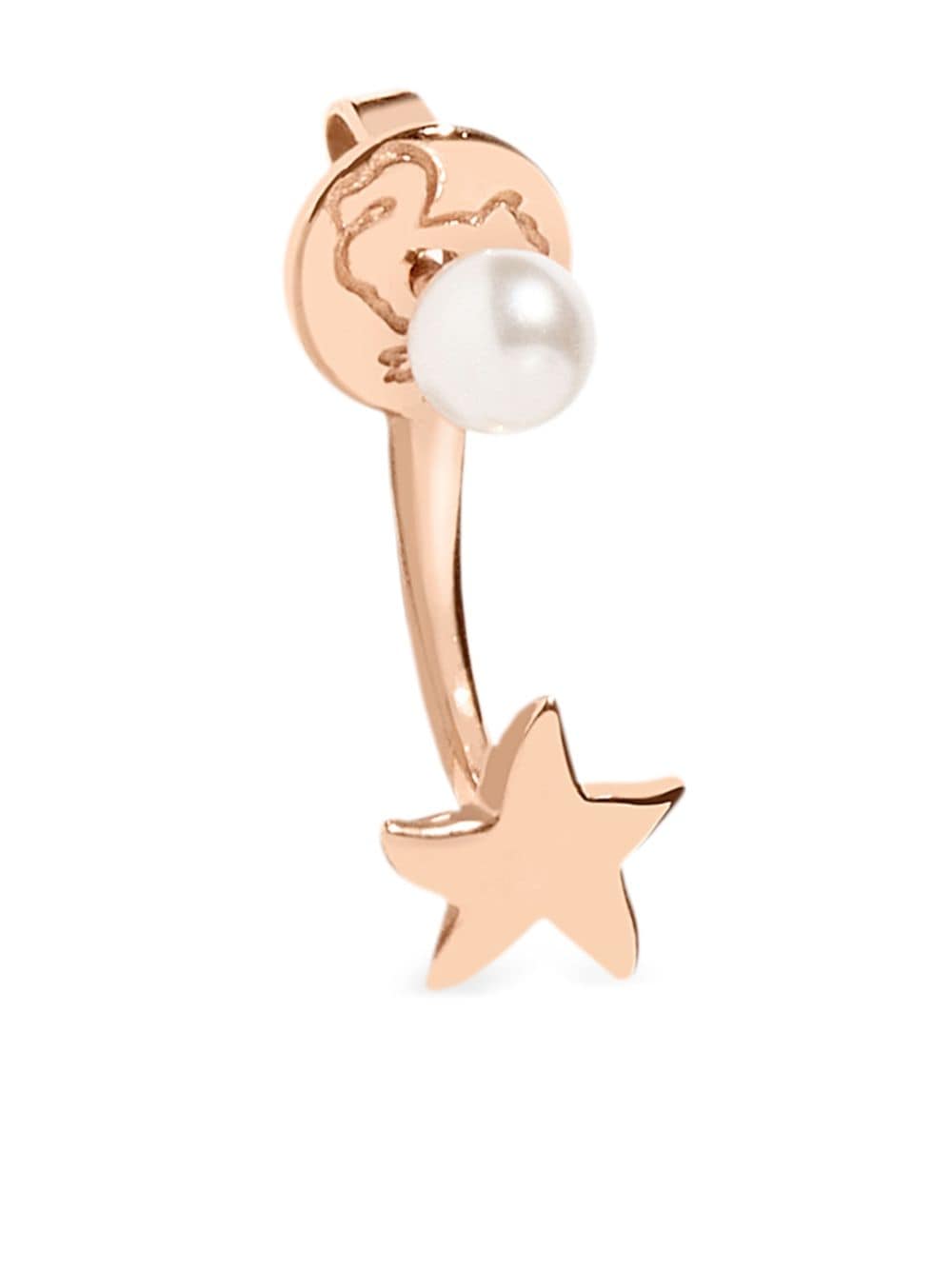 Dodo 9kt rose gold Stellina drop earring - Pink von Dodo