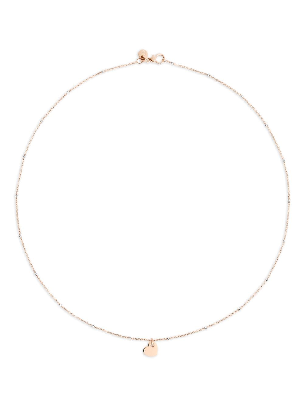 Dodo 9kt rose gold heart necklace - Pink von Dodo