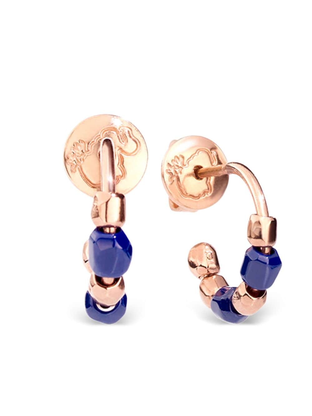 Dodo 9kt rose gold mini Granelli hoop earrings - Pink von Dodo