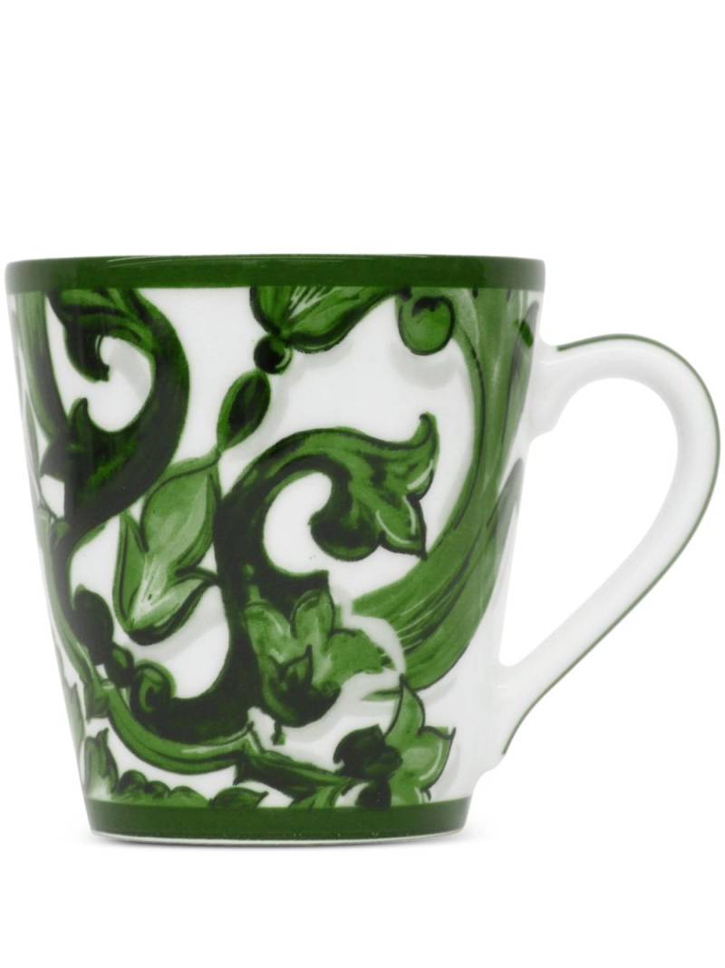 Dolce & Gabbana archive-print porcelain mug - Green von Dolce & Gabbana