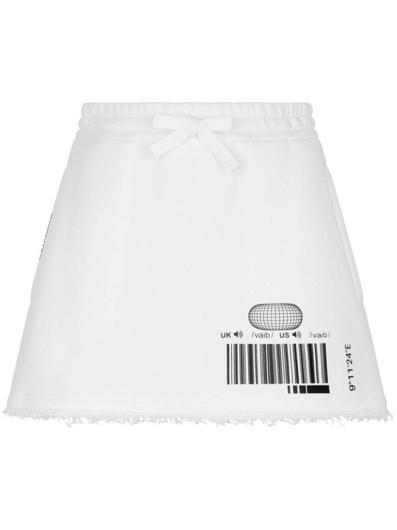 Dolce & Gabbana DGVIB3 graphic-print cotton skirt - White von Dolce & Gabbana DGVIB3