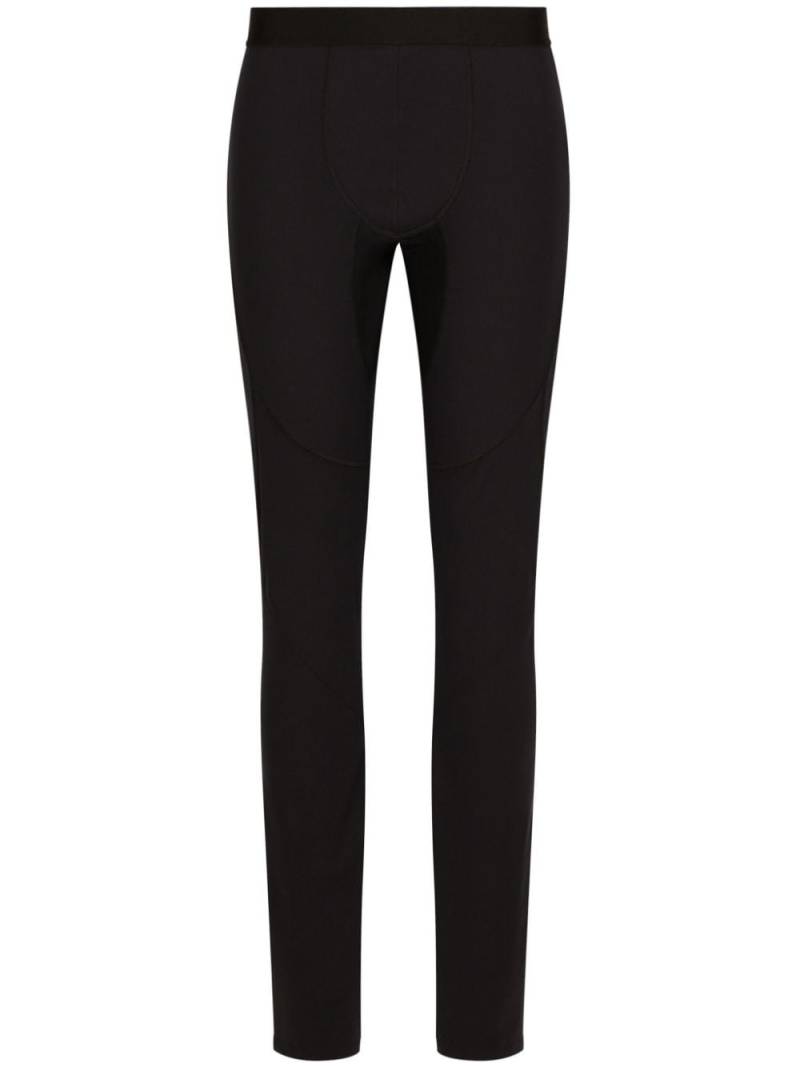 Dolce & Gabbana DGVIB3 logo-embroidered elasticated-waist leggings - Black von Dolce & Gabbana DGVIB3