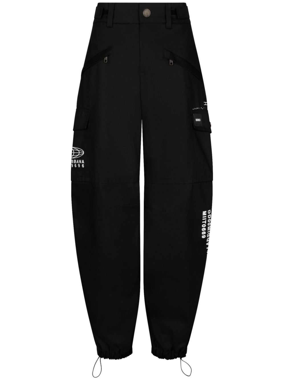 Dolce & Gabbana DGVIB3 logo-print cargo trousers - Black von Dolce & Gabbana DGVIB3