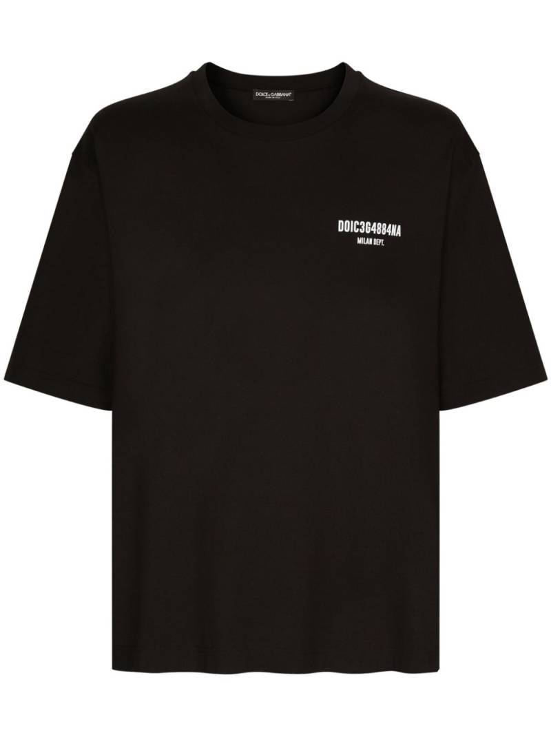 Dolce & Gabbana DGVIB3 logo-print cotton T-shirt - Black von Dolce & Gabbana DGVIB3