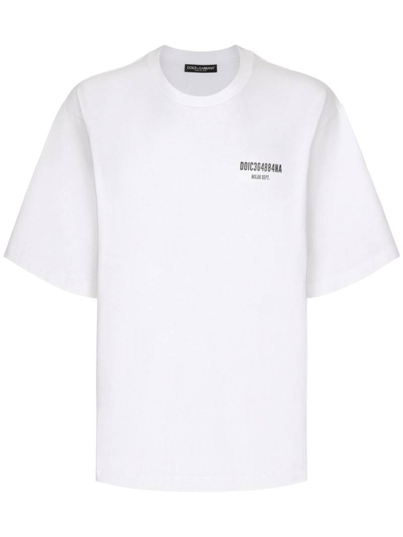 Dolce & Gabbana DGVIB3 logo-print cotton T-shirt - White von Dolce & Gabbana DGVIB3