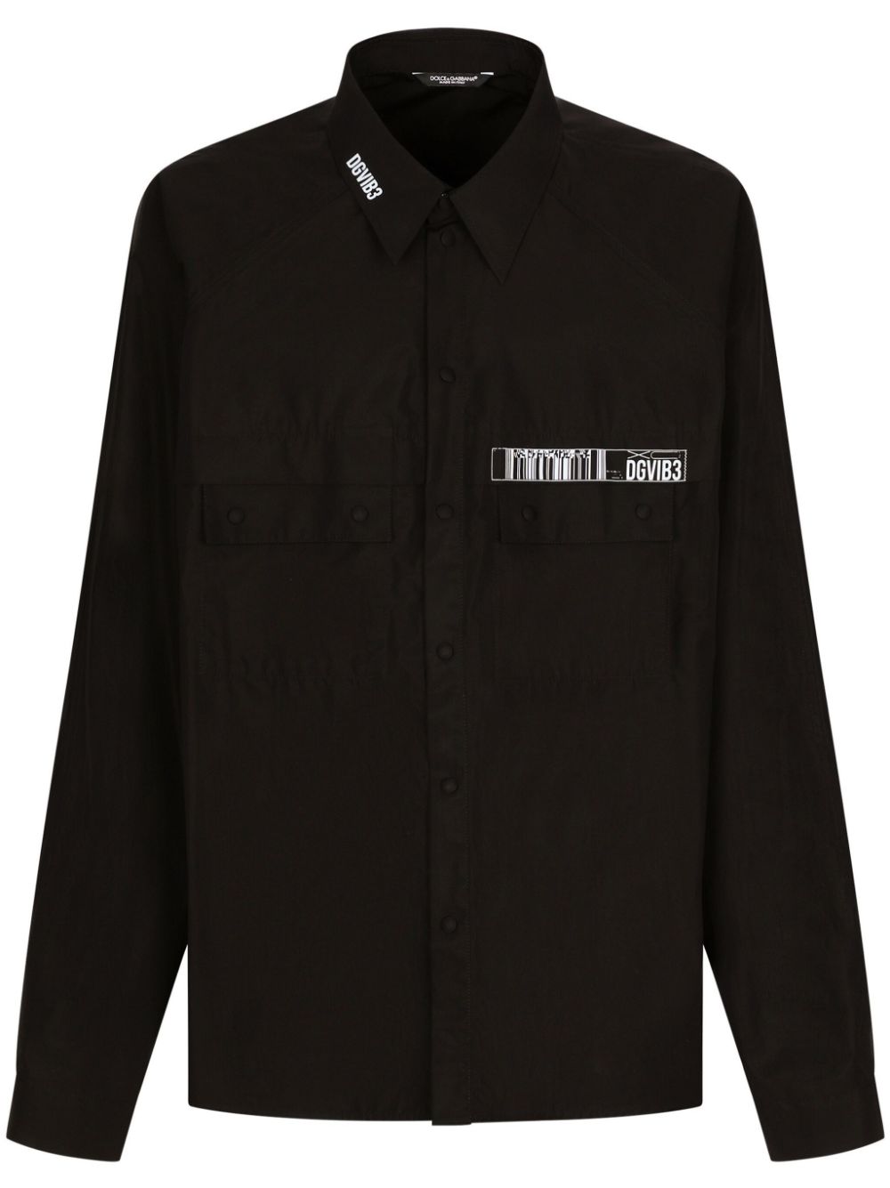 Dolce & Gabbana DGVIB3 logo-print cotton shirt - Black von Dolce & Gabbana DGVIB3