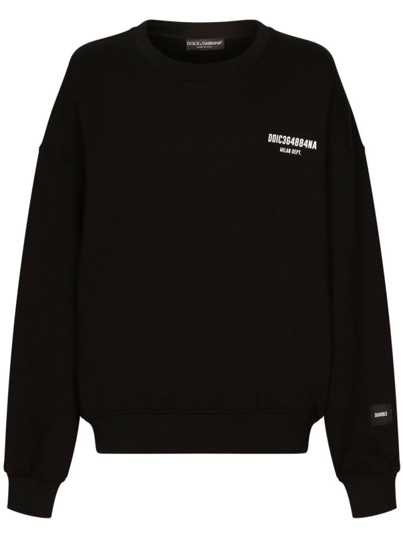 Dolce & Gabbana DGVIB3 logo-print cotton sweatshirt - Black von Dolce & Gabbana DGVIB3