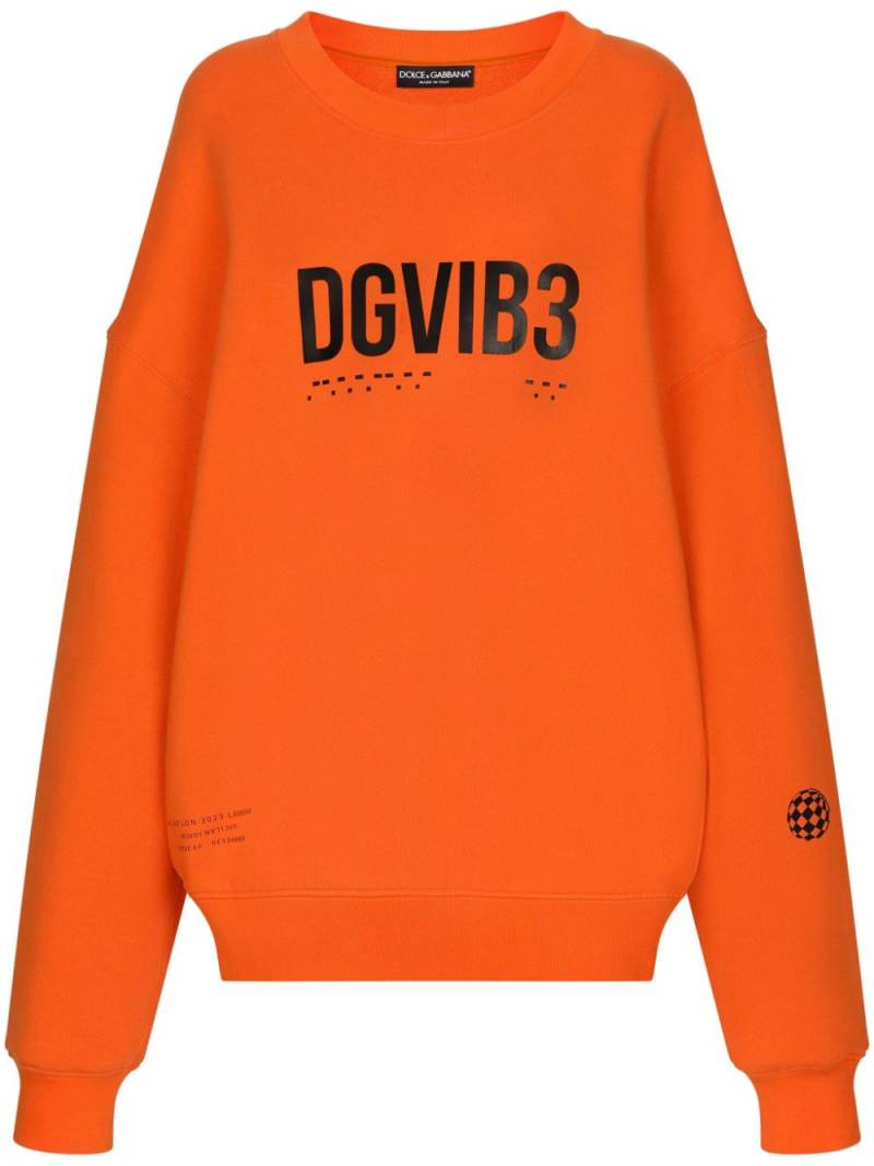 Dolce & Gabbana DGVIB3 logo-print cotton sweatshirt - Orange von Dolce & Gabbana DGVIB3