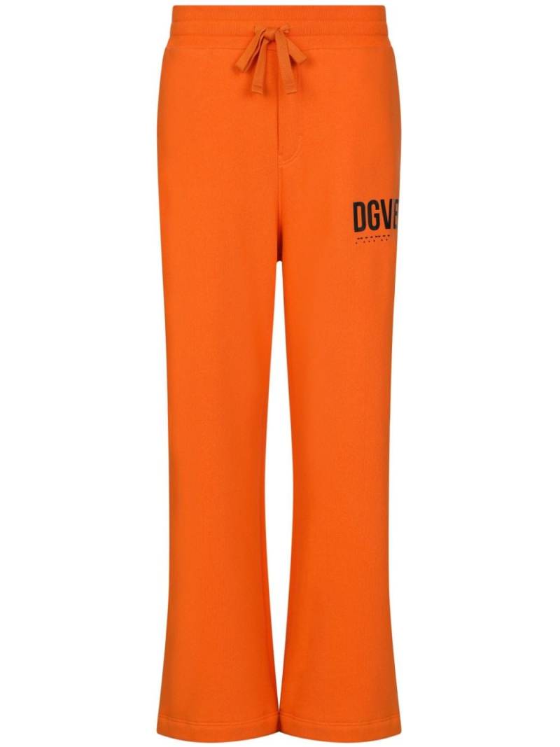 Dolce & Gabbana DGVIB3 logo-print cotton track pants - Orange von Dolce & Gabbana DGVIB3