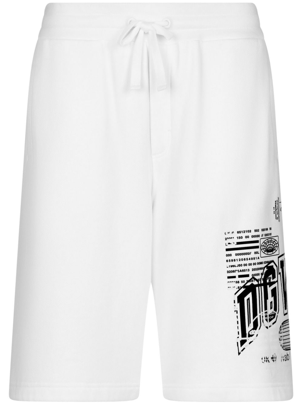 Dolce & Gabbana DGVIB3 logo-print cotton track shorts - White von Dolce & Gabbana DGVIB3