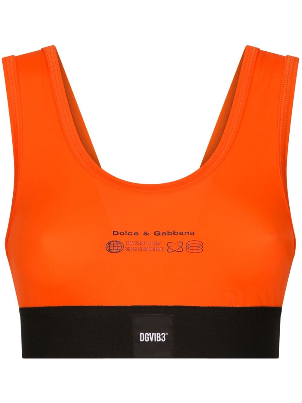 Dolce & Gabbana DGVIB3 logo-print cropped top - Orange von Dolce & Gabbana DGVIB3