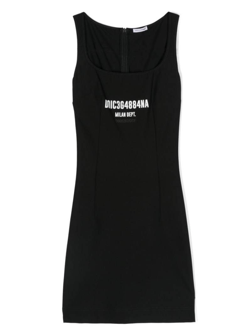 Dolce & Gabbana DGVIB3 logo-print dress - Black von Dolce & Gabbana DGVIB3