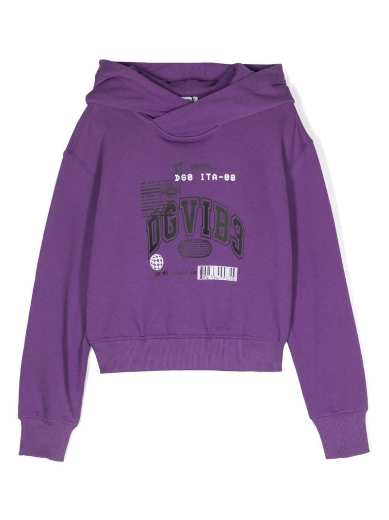 Dolce & Gabbana DGVIB3 logo-print hoodie - Purple von Dolce & Gabbana DGVIB3