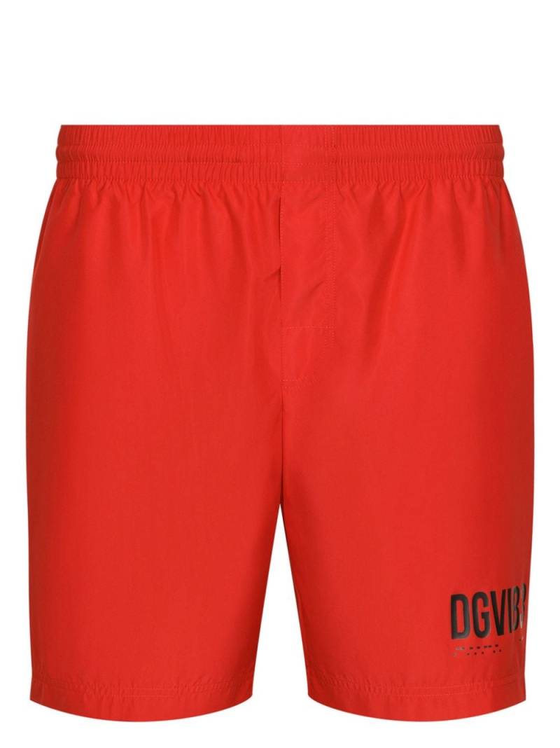 Dolce & Gabbana DGVIB3 logo-print swim shorts - Red von Dolce & Gabbana DGVIB3