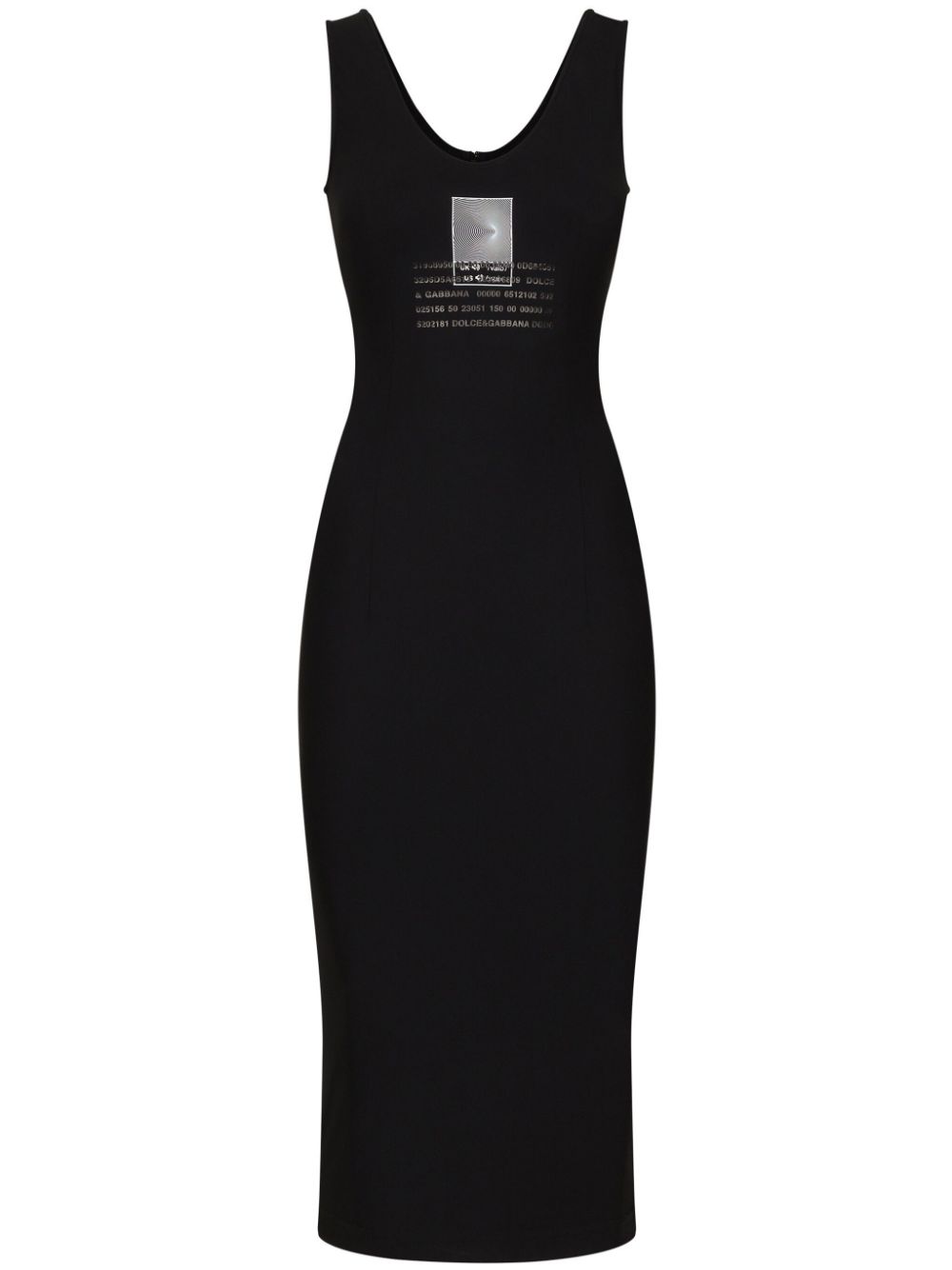 Dolce & Gabbana DGVIB3 scoop-neck midi dress - Black von Dolce & Gabbana DGVIB3