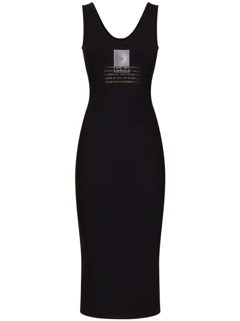 Dolce & Gabbana DGVIB3 scoop-neck midi dress - Black von Dolce & Gabbana DGVIB3