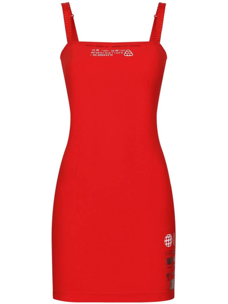 Dolce & Gabbana DGVIB3 square-neck minidress - Red von Dolce & Gabbana DGVIB3