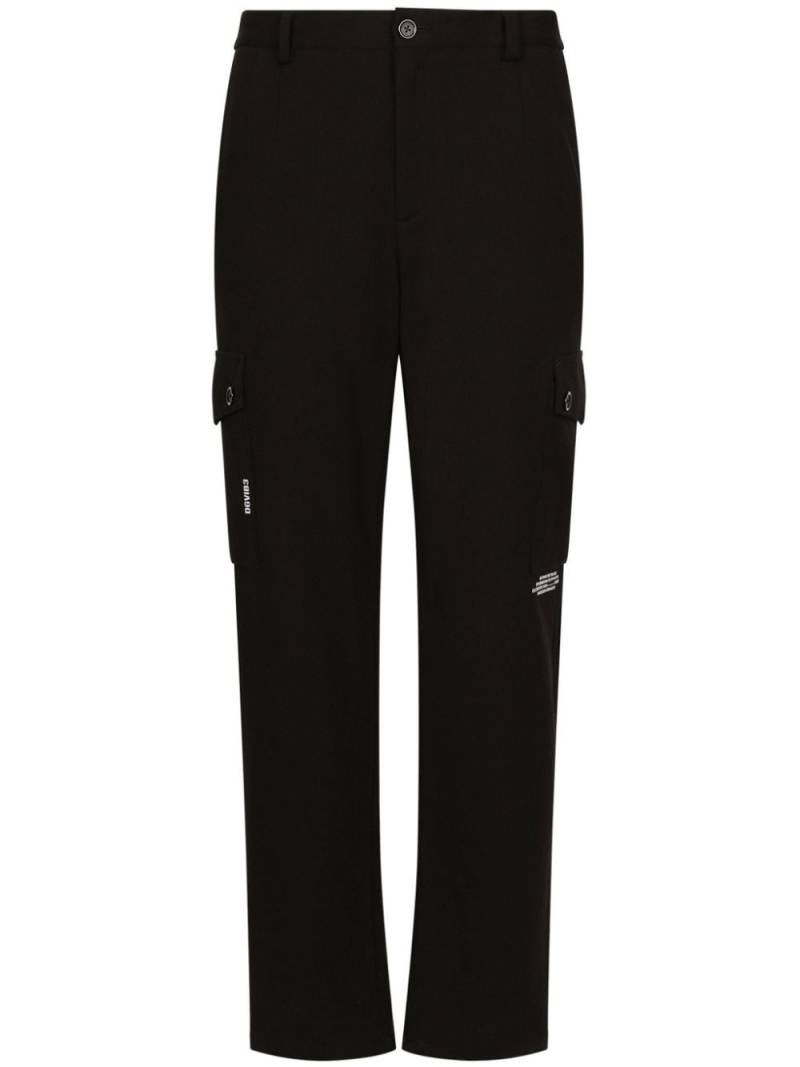 Dolce & Gabbana DGVIB3 straight-leg logo-print trousers - Black von Dolce & Gabbana DGVIB3