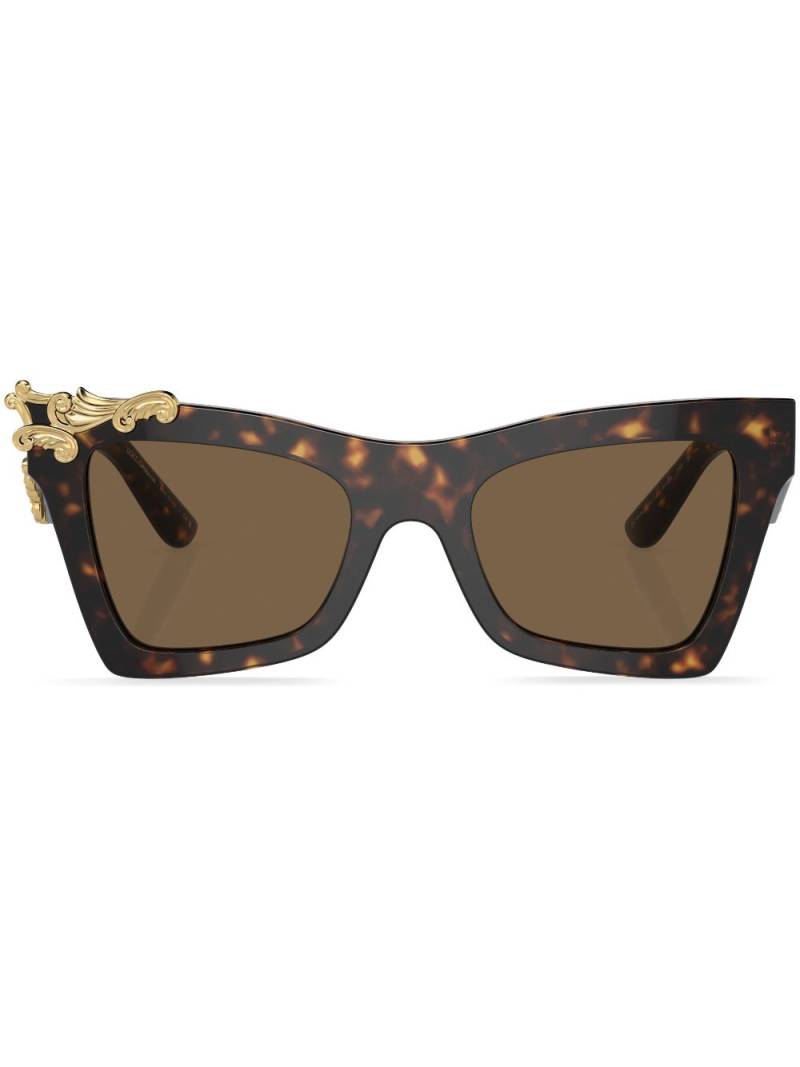 Dolce & Gabbana Eyewear Barocco cat-eye sunglasses - Green von Dolce & Gabbana Eyewear