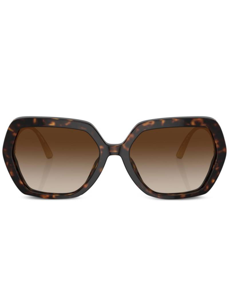 Dolce & Gabbana Eyewear Crystal oversize-frame sunglasses - Gold von Dolce & Gabbana Eyewear