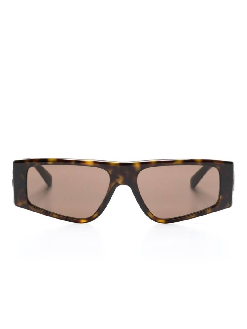 Dolce & Gabbana Eyewear DG Crossed rectangle-frame sunglasses - Brown von Dolce & Gabbana Eyewear