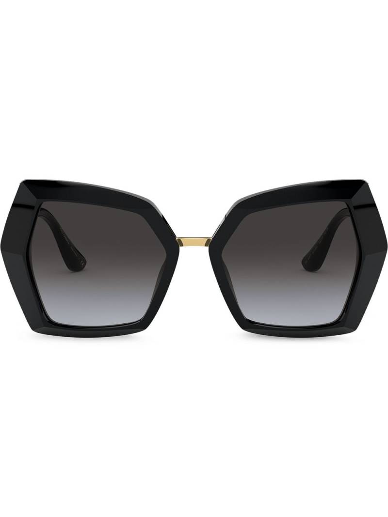 Dolce & Gabbana Eyewear DG Monogram oversized-frame sunglasses - Black von Dolce & Gabbana Eyewear