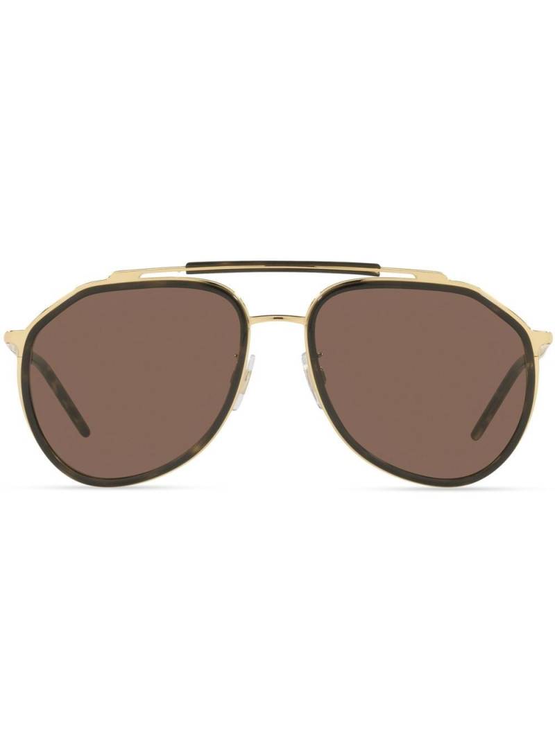 Dolce & Gabbana Eyewear DG2277 pilot-frame sunglasses - Gold von Dolce & Gabbana Eyewear