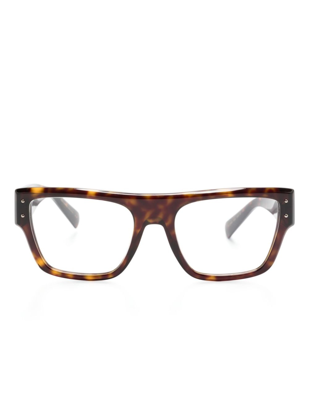 Dolce & Gabbana Eyewear DG3384 rectangle-frame glasses - Brown von Dolce & Gabbana Eyewear